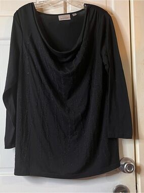 Avenue Black Knit Pullover Top